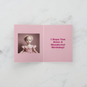 AI-kunstpop Happy Birthday-kaart  Kaart (Binnen)