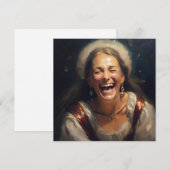 AI lachende vrouw Feestdagenkaart (Voorkant / Achterkant)