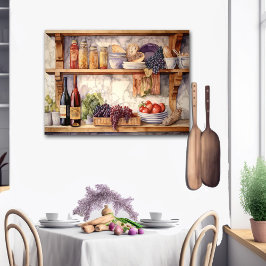 AI Land Keuken Planken Wijndruiven Perfect Poster