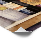 AI  Land Keuken Planken Wijndruiven Perfect Poster (Hoek)