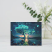 AI-landschap Briefkaart (Staand voorkant)