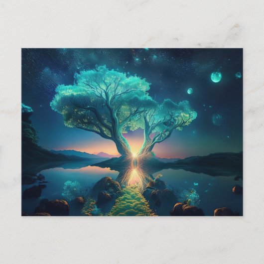 AI-landschap Briefkaart (Voorkant)