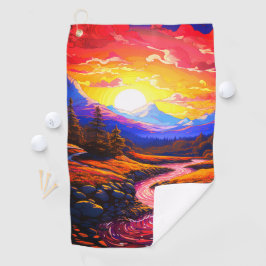 AI-landschap Golfhanddoek