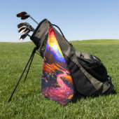 AI-landschap Golfhanddoek (Groen)