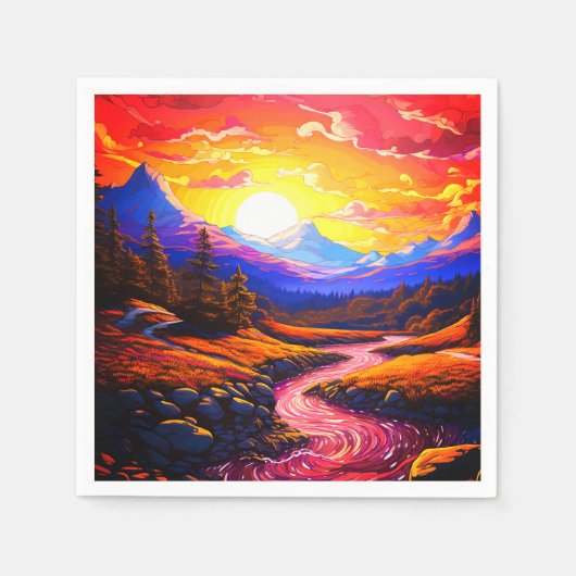 AI-landschap Servet (Voorkant)