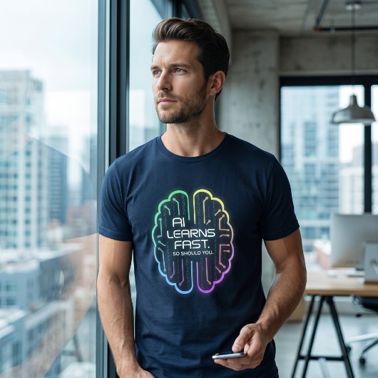 AI Leert Snel Tech Grafisch T-Shirt