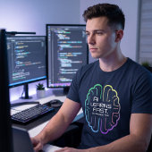 AI Leert Snel Tech Grafisch T-Shirt