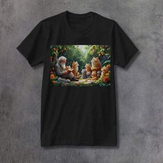AI lezen voor katten Happy Retirement Fantasy T-shirt