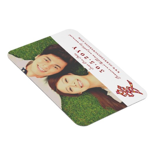 'Ai' / Love Spring Flowers Chinezen Bewaar de datu Magneet (Rechterzijde)