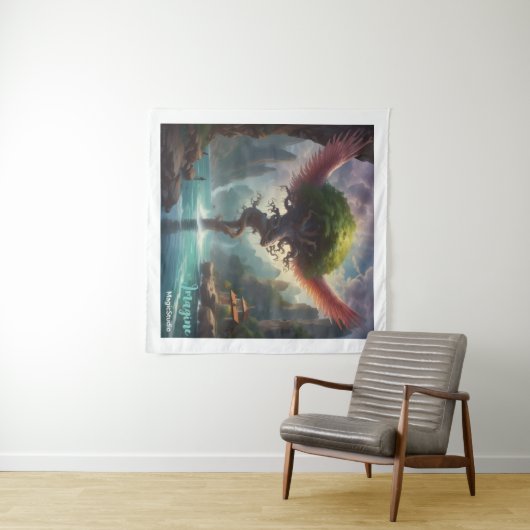 AI Magical World Imagine Tapestry Wandkleed (In Situ (horizontaal))