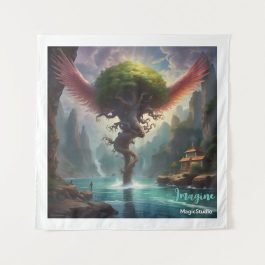 AI Magical World Imagine Tapestry Wandkleed (Voorkant)