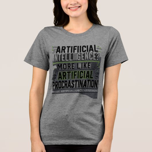 AI Master of Distraction Tri-Blend Shirt (Voorkant)