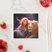 Ai Meisje en Leeuw Servet (Insitu)