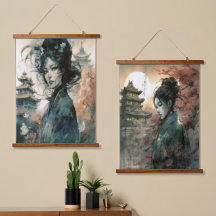 Ài & Min Chinese Artwork Hanging Tapestry