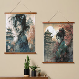 Ài & Min Chinese Artwork Hanging Tapestry Hangend Wandkleed