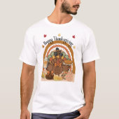 AI Mix Art Rainbow Thanksgiving Stylish Turkey T-shirt (Voorkant)