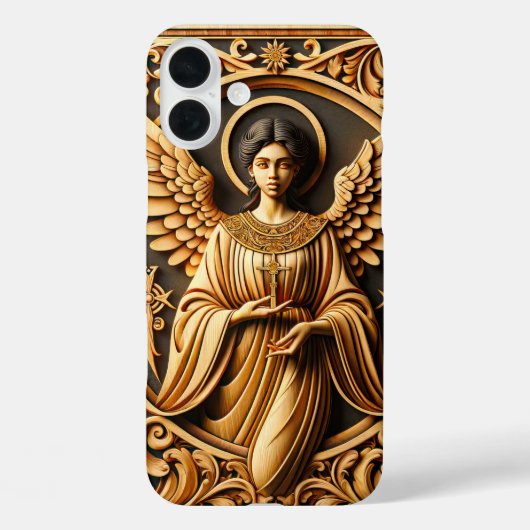 AI Mooie Houten Engel Case-Mate iPhone Case (Achterkant)