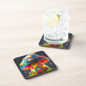 Ai Mushroom House Bier Onderzetter (Rechterzijde)