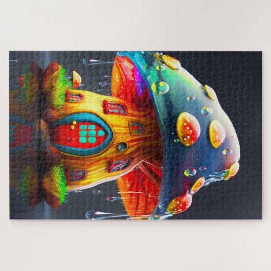 Ai Mushroom House Legpuzzel (Horizontaal)