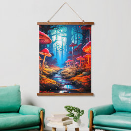 Ai Mushroom Land Hangend Wandkleed