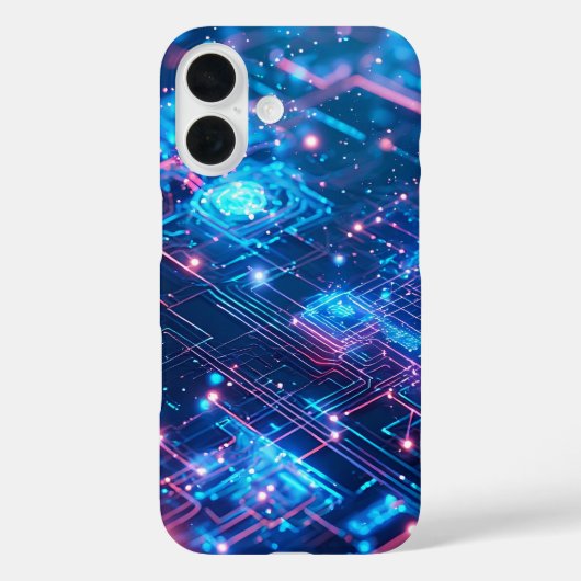 AI Neon Grid Case-Mate iPhone Case (Achterkant)