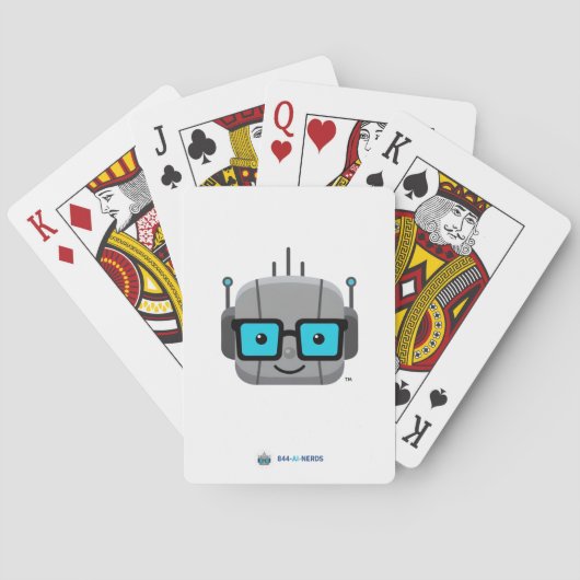 AI Nerd Playing Cards: Deal with Intelligence Pokerkaarten (Achterkant)