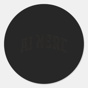 AI Nerd Robot Engineers Officiële Intelligentie AI Ronde Sticker