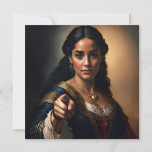 AI Noblewoman wijst Feestdagenkaart