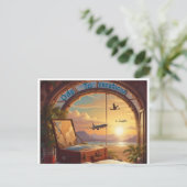 AI Ode aan vakanties Briefkaart (Staand voorkant)