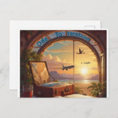 AI Ode aan vakanties Briefkaart (Voorkant / Achterkant)