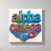 AI-ontwerp Alpha en Omega Canvas Print (Voorkant)