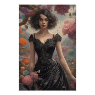 AI-ontworpen kleine zwarte jurk - Retro Glamour Ar Perfect Poster