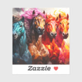 AI Paarden Sticker (Vel)