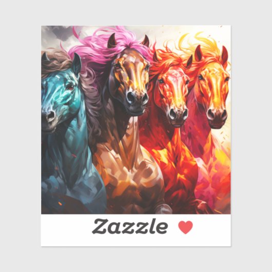 AI Paarden Sticker (Vel)