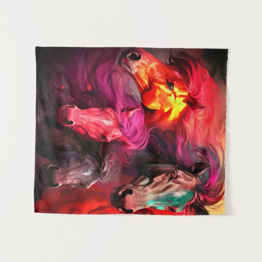 AI Paarden Wandkleed (Voorkant (horizontaal))