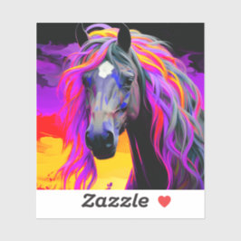 AI Paardenkunstwerk Sticker