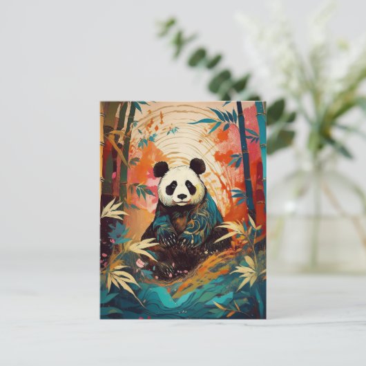 AI Panda Briefkaart (Staand voorkant)