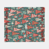 AI Peace Love Joy Warmth Kerstboom Deken (Voorkant (Horizontaal))