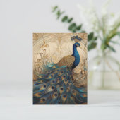 AI Peacock Briefkaart (Staand voorkant)