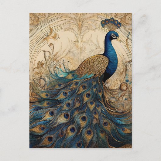 AI Peacock Briefkaart (Voorkant)