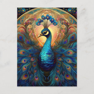 AI Peacock Feestdagenkaart