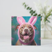 AI Pittbull  Feestdagenkaart (Staand voorkant)