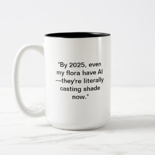 AI-Planten-Mok   Grappig Tech Natuur Gift Tweekleurige Koffiemok