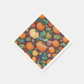 AI pompoen en herfst laat papieren servetten achte (Hoek)