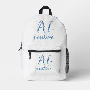AI-positieve tekstillustratie Bedrukte Rugzak