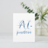 AI-positieve tekstillustratie Briefkaart (Staand voorkant)
