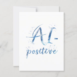 AI-positieve tekstillustratie Briefkaart