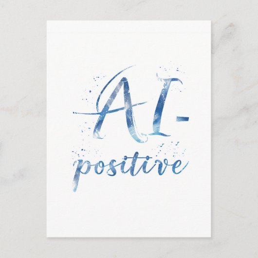AI-positieve tekstillustratie Briefkaart (Voorkant)