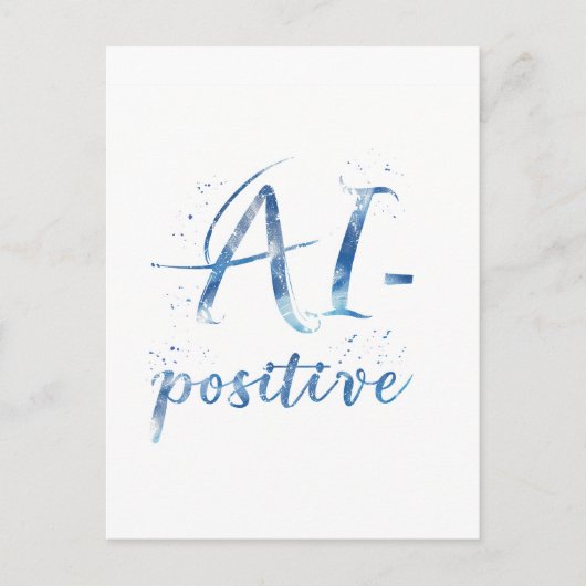 AI-positieve tekstillustratie Briefkaart (Voorkant)