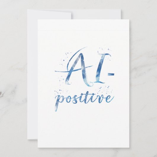 AI-positieve tekstillustratie Kaart (Voorkant)
